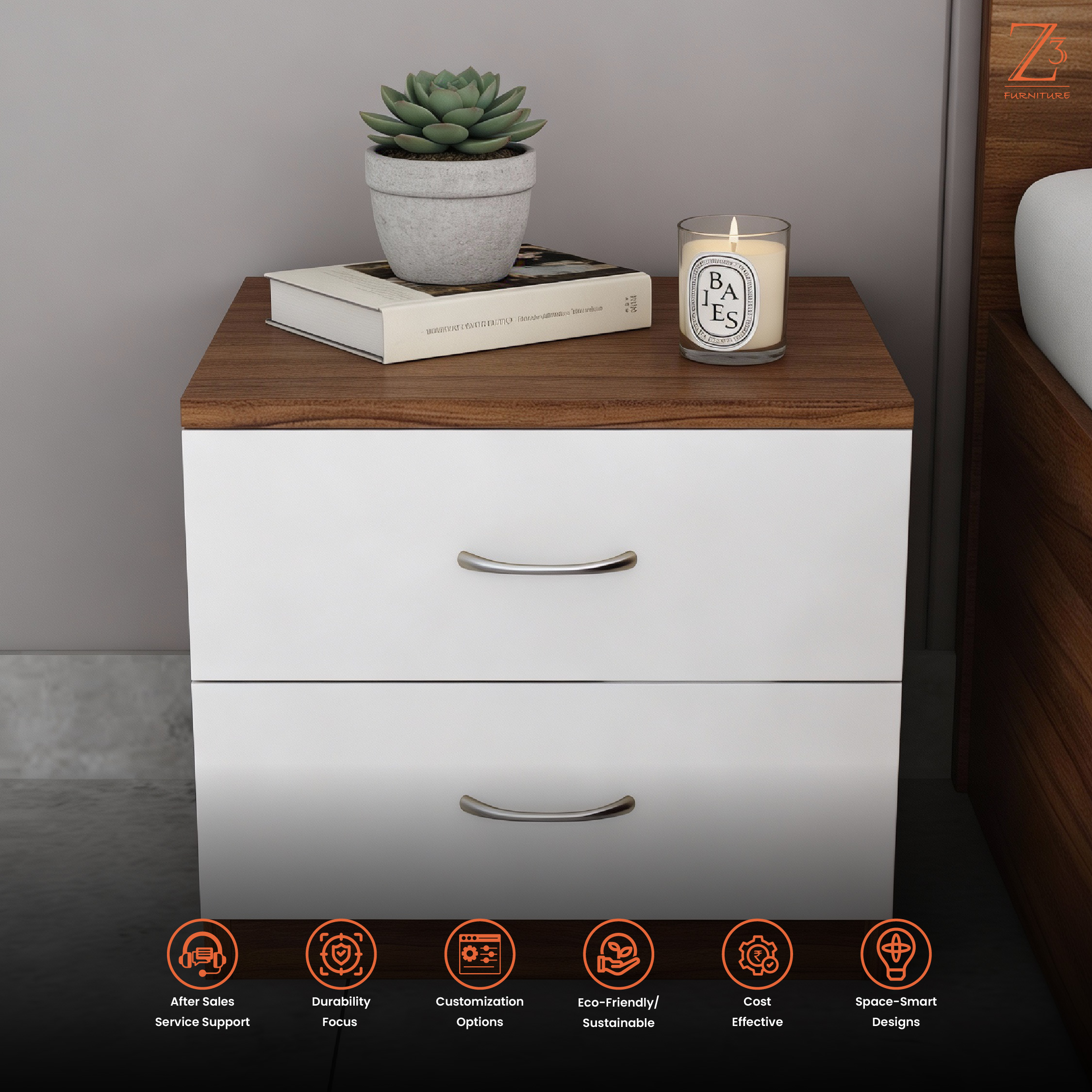 Bed Side Table Furniture by Z Cube Furniture - 04