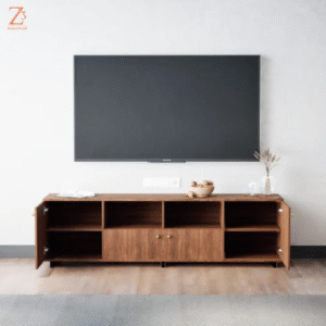 Brown Wooden TV Unit 1 Z Cube Furniture