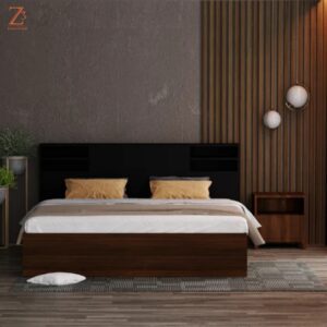 Dark Brown King Size Bed 1 Z Cube Furniture