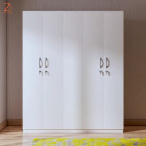 White Wooden 4 Door Wardrobe 1 Z Cube Furniture