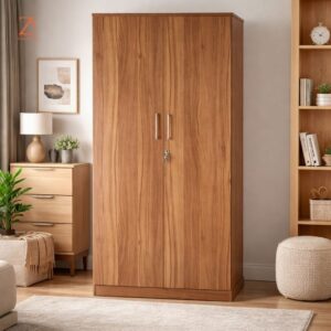 2 Door Wardrobe 4 Shelves 1 Drawer and Hinger Space