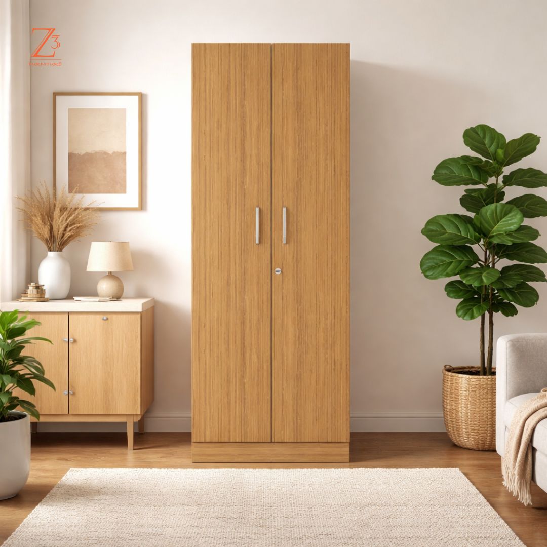 2 Door Wardrobe 5 Shelves