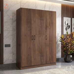 3 Door Wardrobe 8 Shelves 1 Drawer and 1 Hinger Space without Mirror