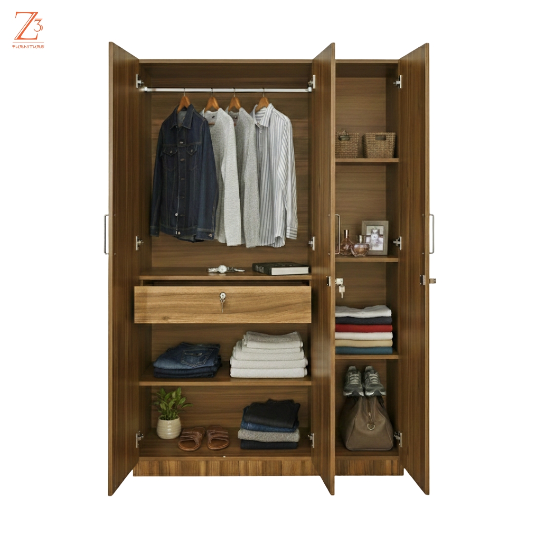 3 Door Wardrobe Z Cube Furniture 2