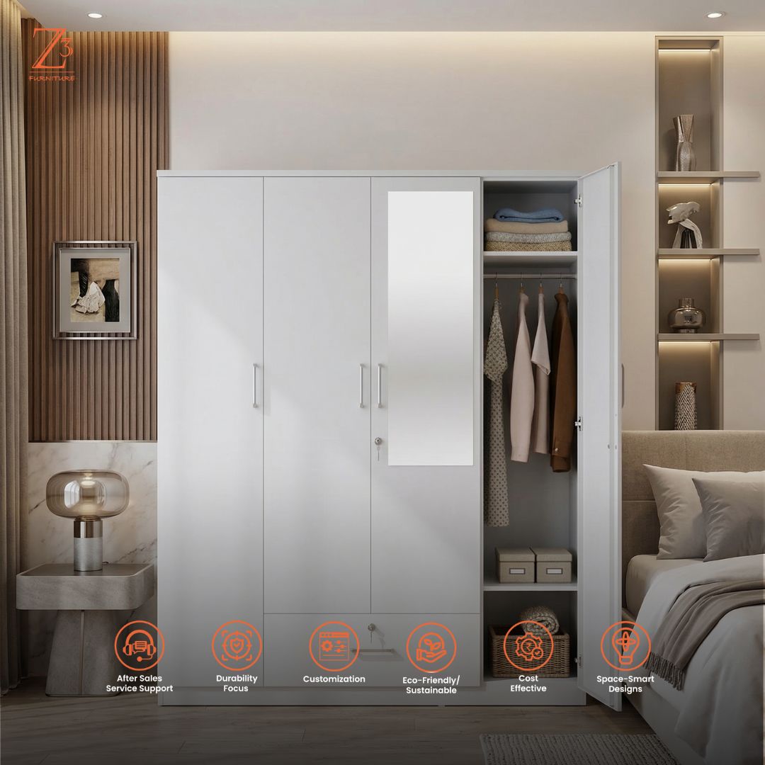 Grand Four Door Wardrobe - Image 5
