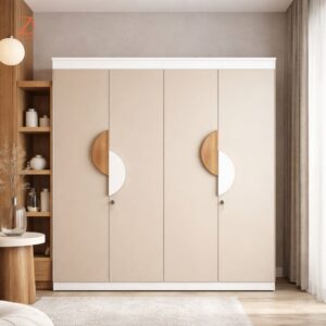 Four Door Wardrobe 8 shelves 2 hanging space 1 drawer without mirror (1)