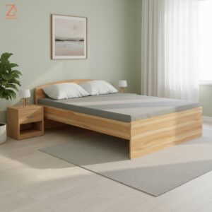 Queen Size Double Bed Without Storage Z Cube Furniture 1