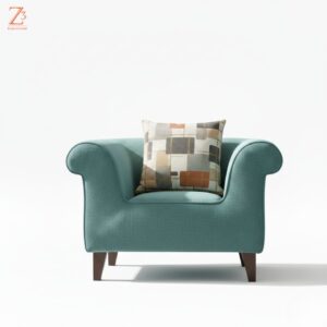 Rolled Arms single Seater Sofa Z Cube Furniture 1