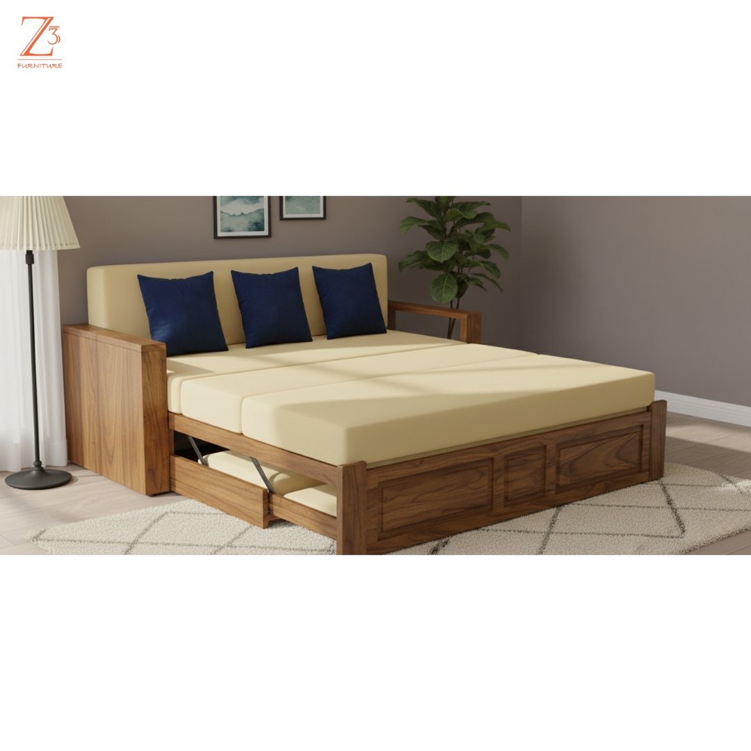 Solid Wood Sofa Cum Bed Z Cube Furniture 4