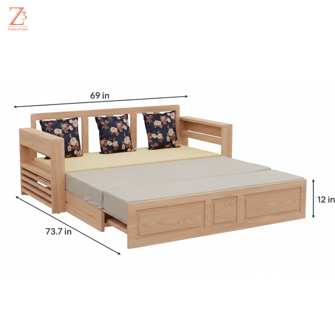 Solid Wood Sofa Cum Bed Z Cube Furniture 5
