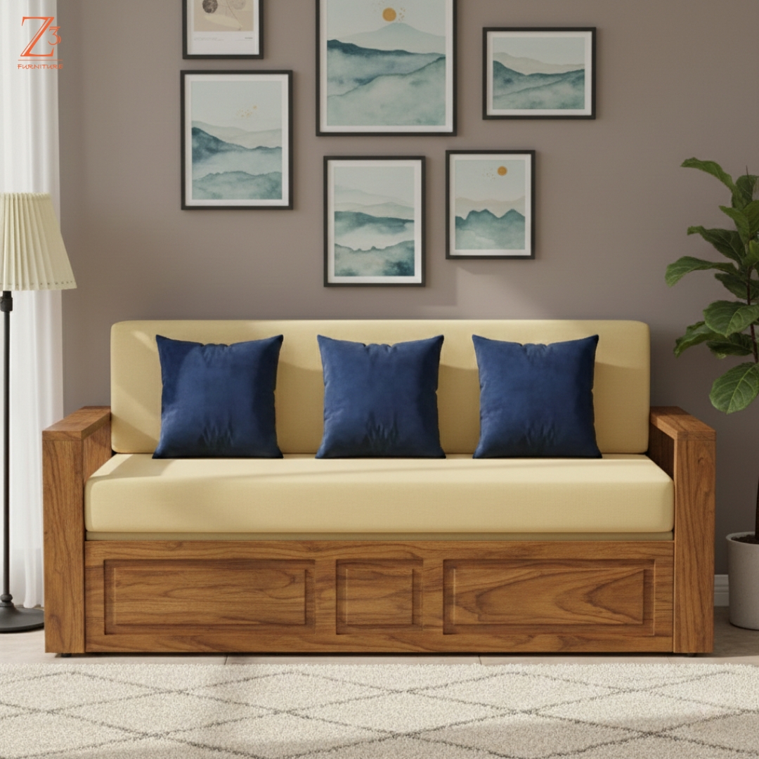Solid Wood Sofa Cum Bed Z Cube Furniture 7