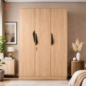 Three Door Wardrobe 6 Shelves with Hinger Space