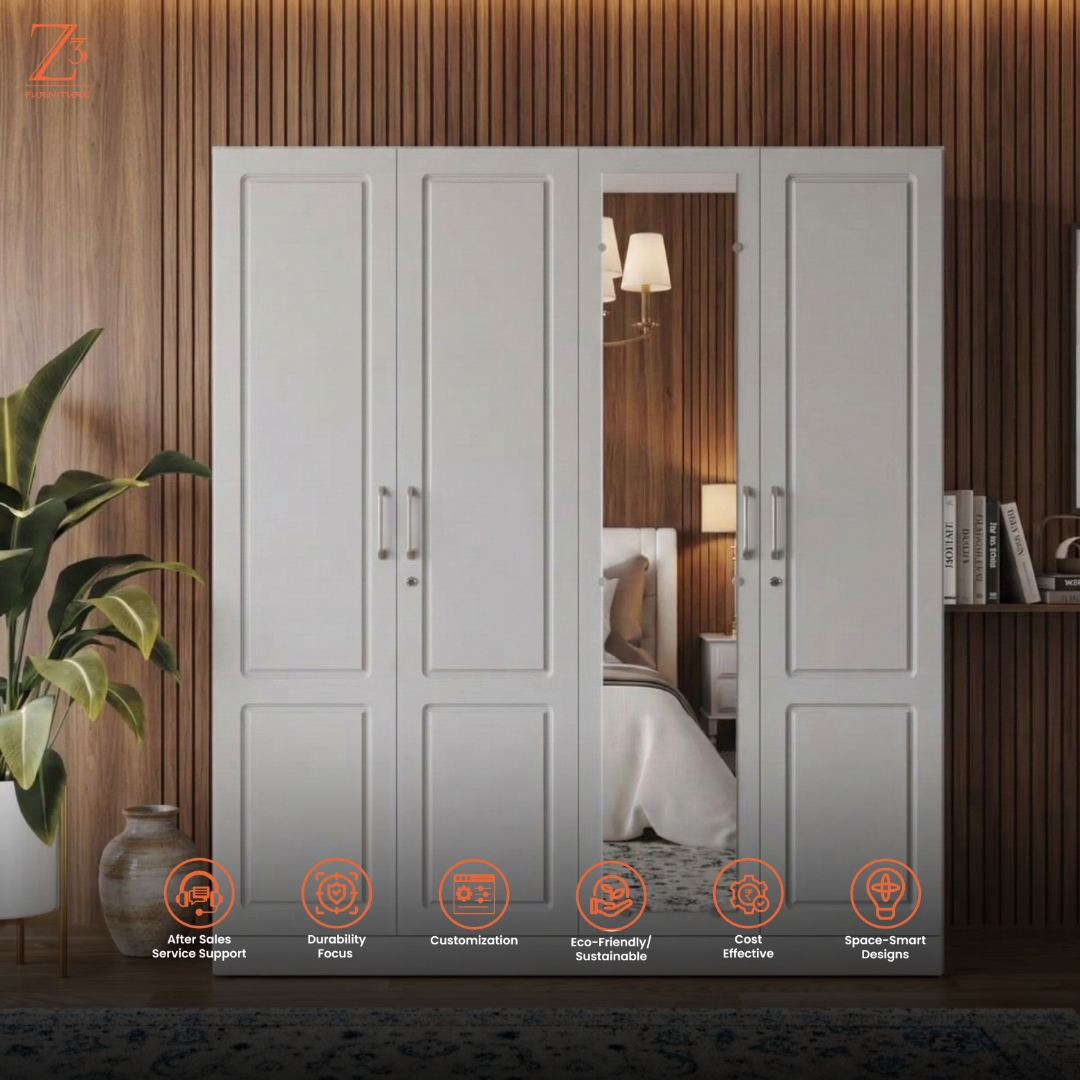 Powerward Four Door Wardrobe - Image 5