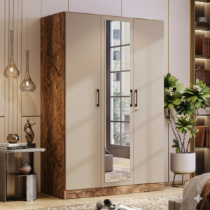 4 Door Wardrobe 4 shelves 2 hanging space 2 drawer with mirror