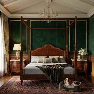 Ajmer Solid Wood King Size Double Bed