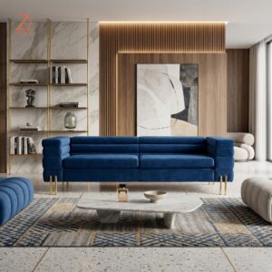 Leo Blue 2 Seater Sofa 1 Z Cube Furniture