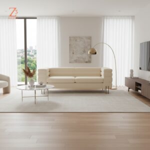 Leo Ivory 3 Seater Sofa