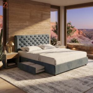 Mexico 1 Upholstered Double Bed King Size1