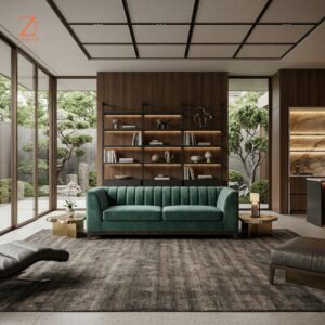 Misk-2 Light Green Seater Sofa 1 Z Cube Furniture