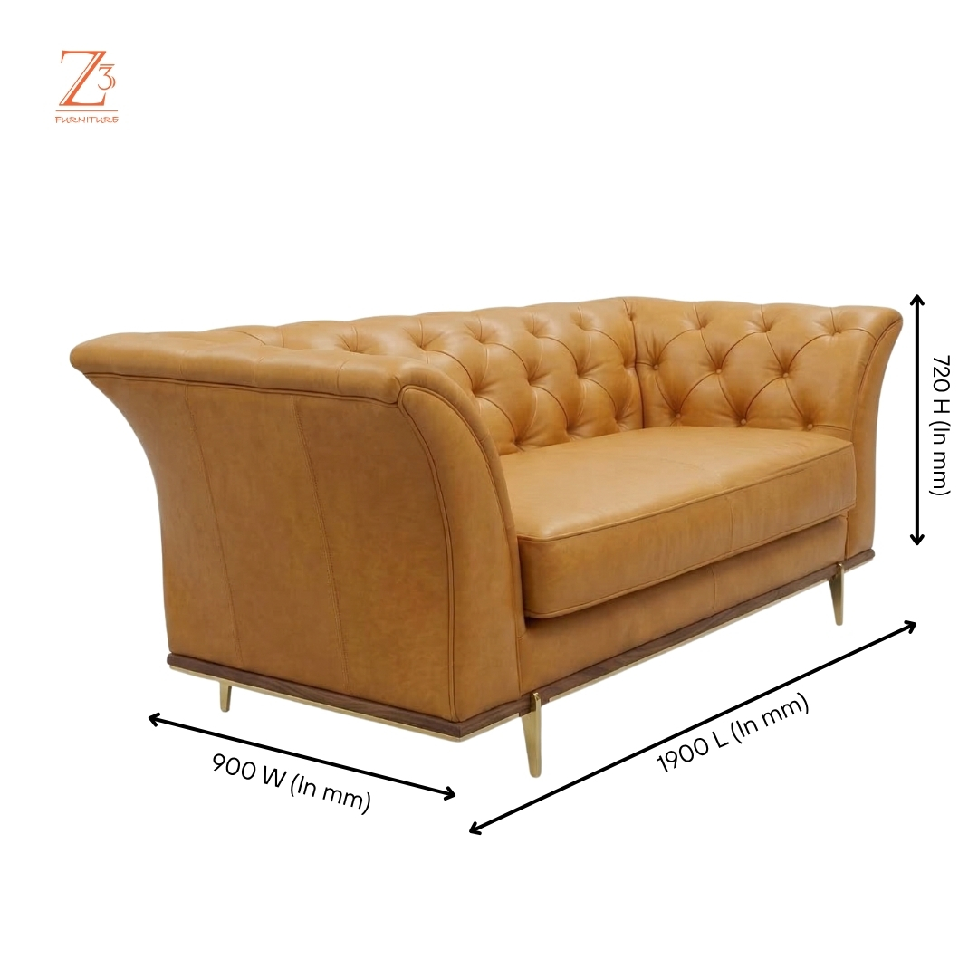 Neo-Beige 2 Seater Sofa 5