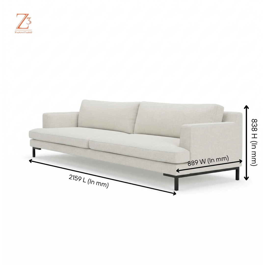 Ranger Dark Grey 3 Seater Sofa 4