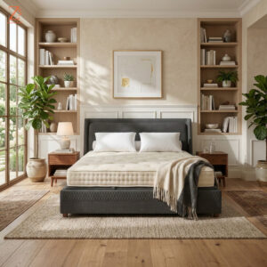 Valkyrie 2 Upholstered Queen Size Bed 1