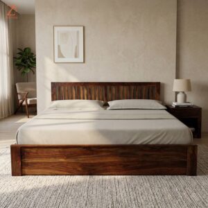 Z 4-Sheesham Wood Double Bed-Queen Size 1
