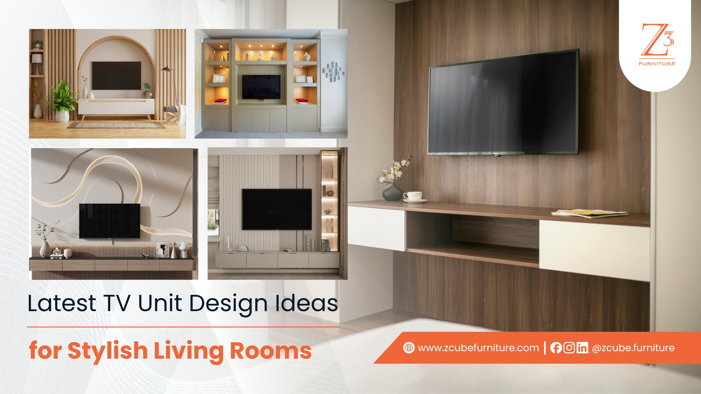 Latest TV Unit Design Ideas for Stylish Living Rooms