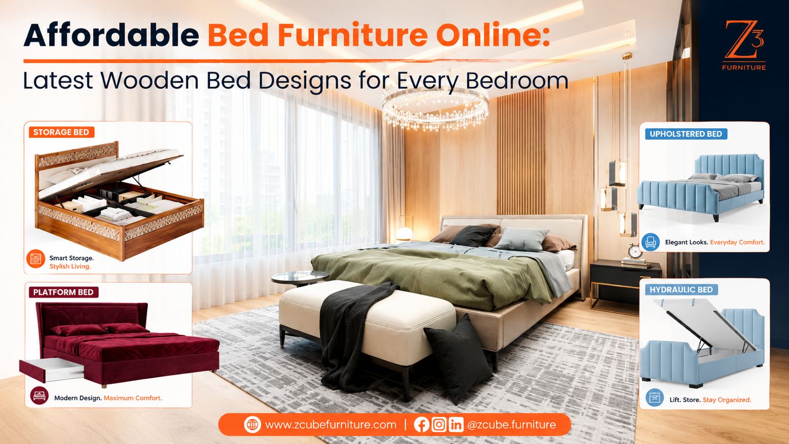 Affordable Bed Furniture Online: Latest Wooden Bed Designs for Every Bedroom