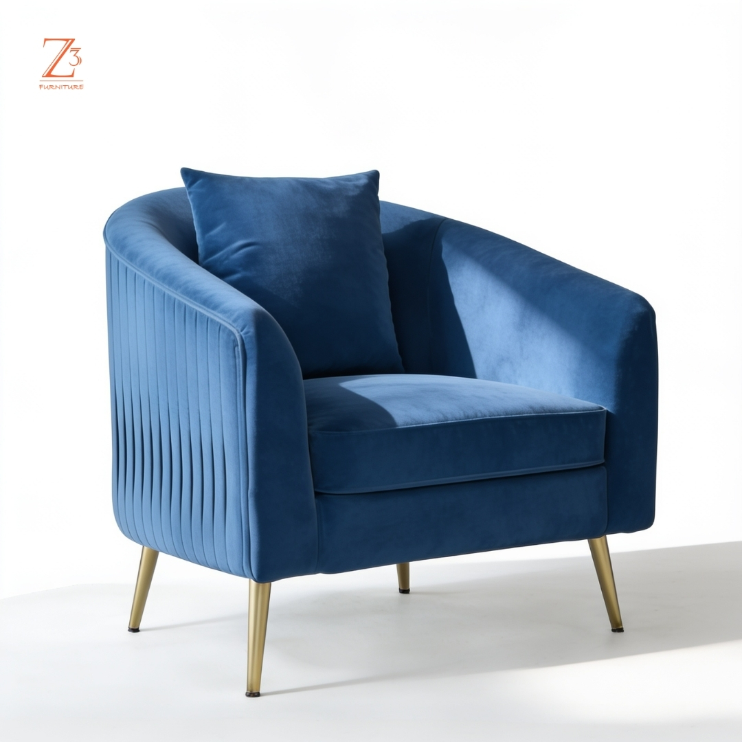 AidenLuxe Velvet Lounge Chair zcube Furniture 5