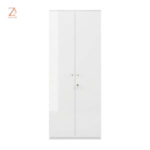 ArcticGlow 2 Door Wardrobe – White zcube Furniture 1