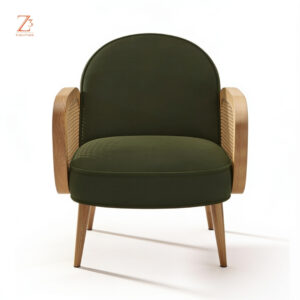 ArnaCane Velvet Lounge Chair zcube Furniture 1