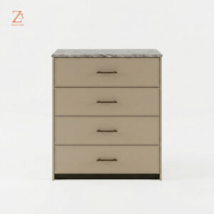 BeigeHaven 4 Drawer Chest of Drawers – Soft Beige zcube Furniture 1
