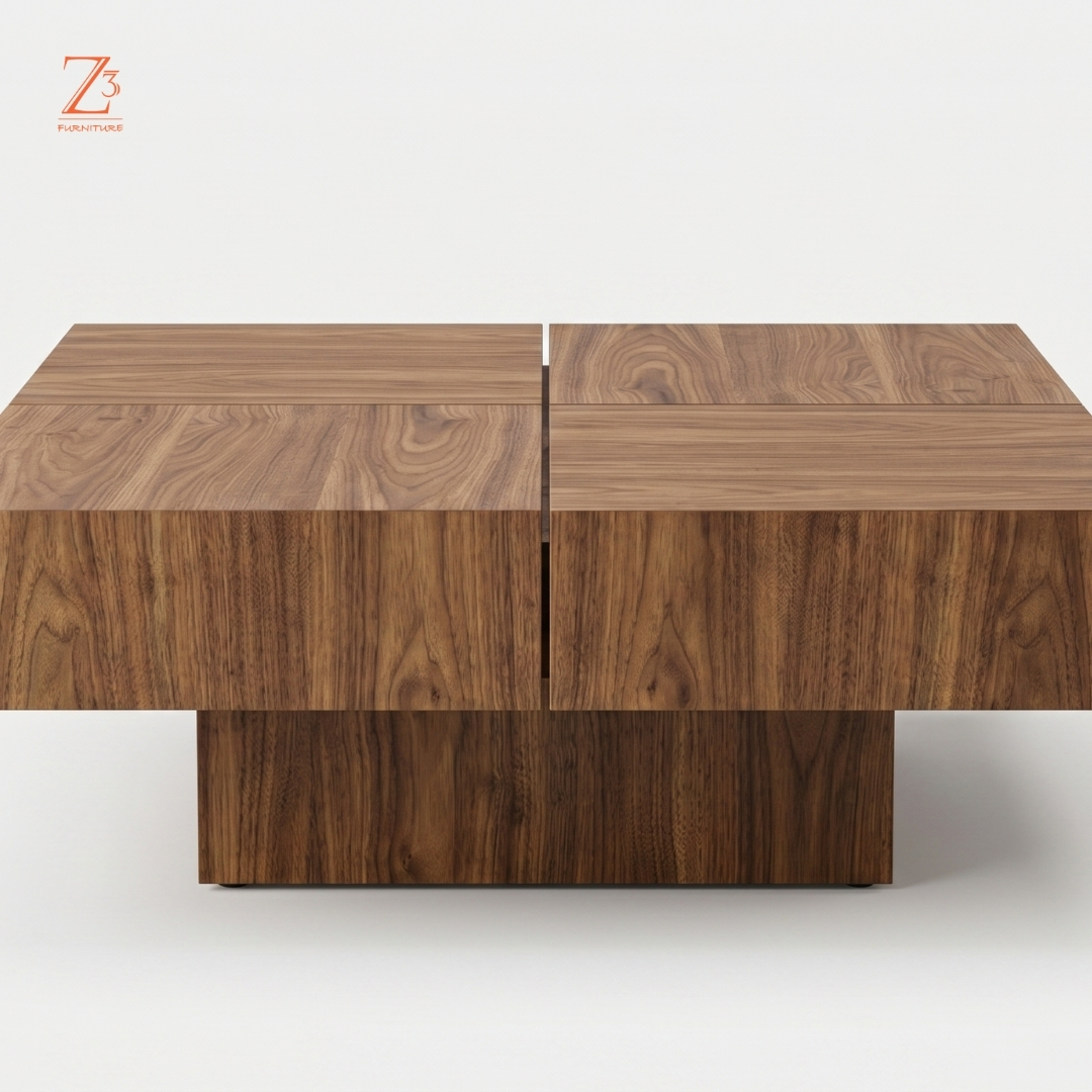BilboCraft Solid Wood Coffee Table zcube Furniture 1