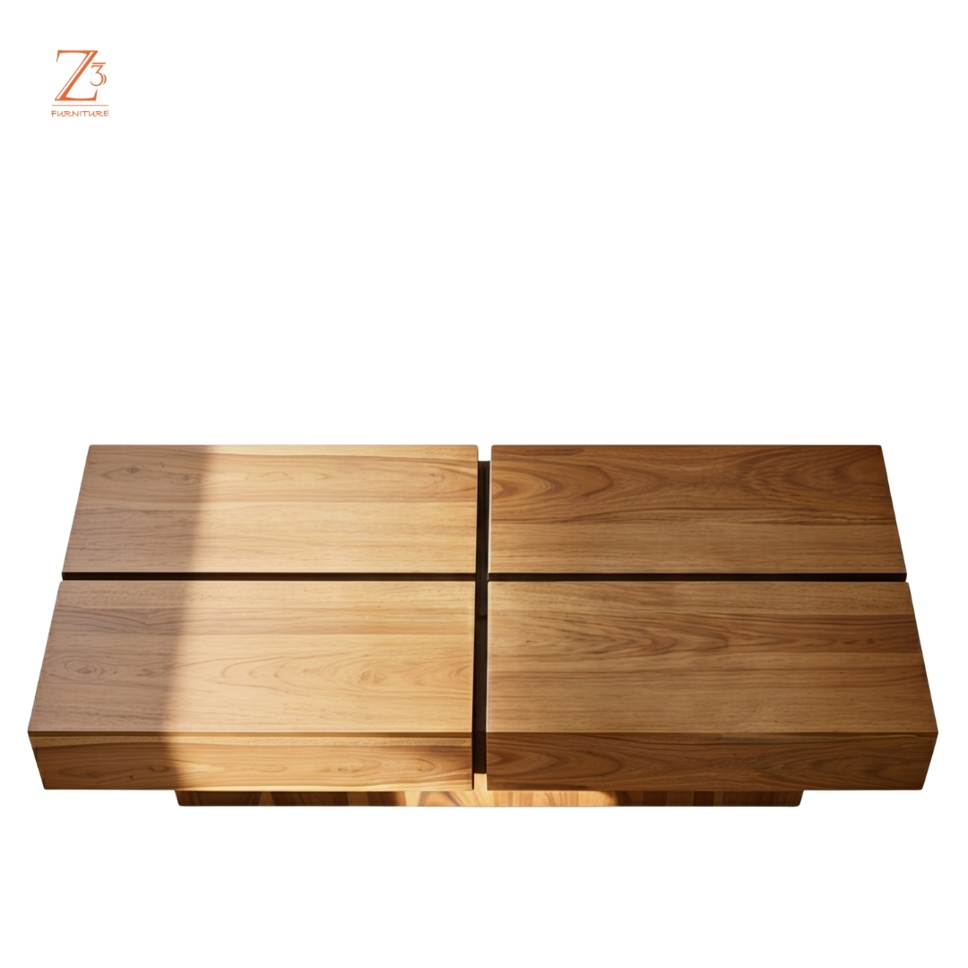 BilboCraft Solid Wood Coffee Table zcube Furniture 5