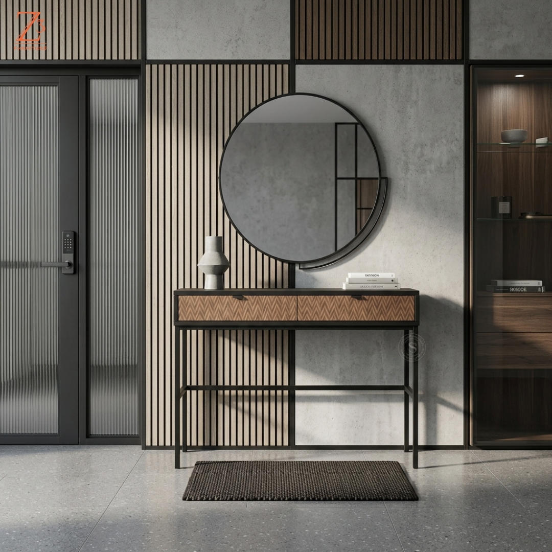 ChevronEdge Console Table Z cube Furniture 2