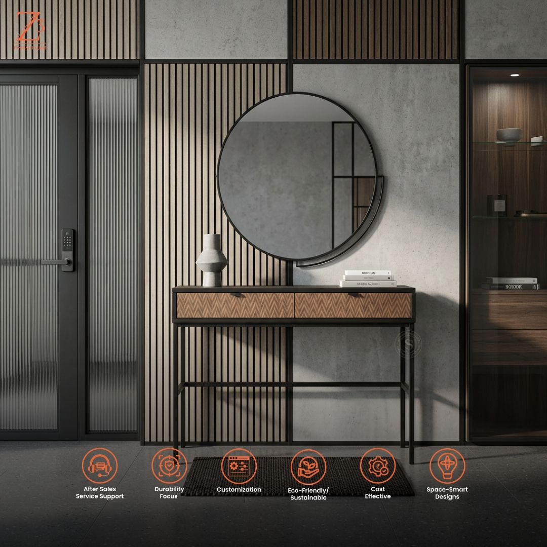 ChevronEdge Console Table Z cube Furniture 6