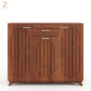 Comfort Seat Walnut Shoe Rack Z cube Furniture 1