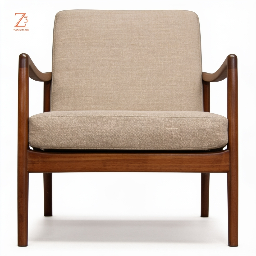 DaisyLuxe Wooden Arm Chair zcube Furniture 1