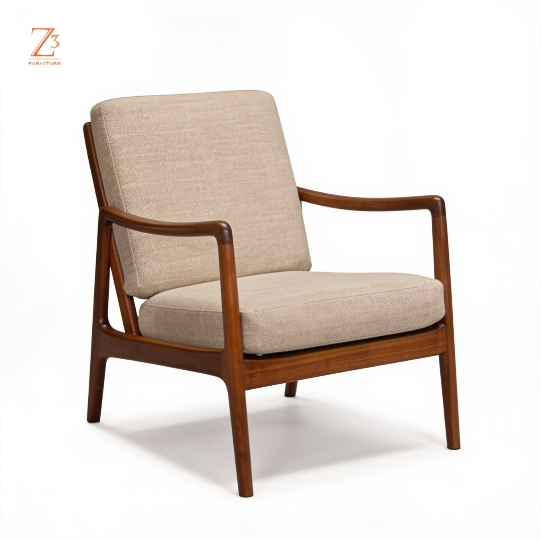 DaisyLuxe Wooden Arm Chair zcube Furniture 3