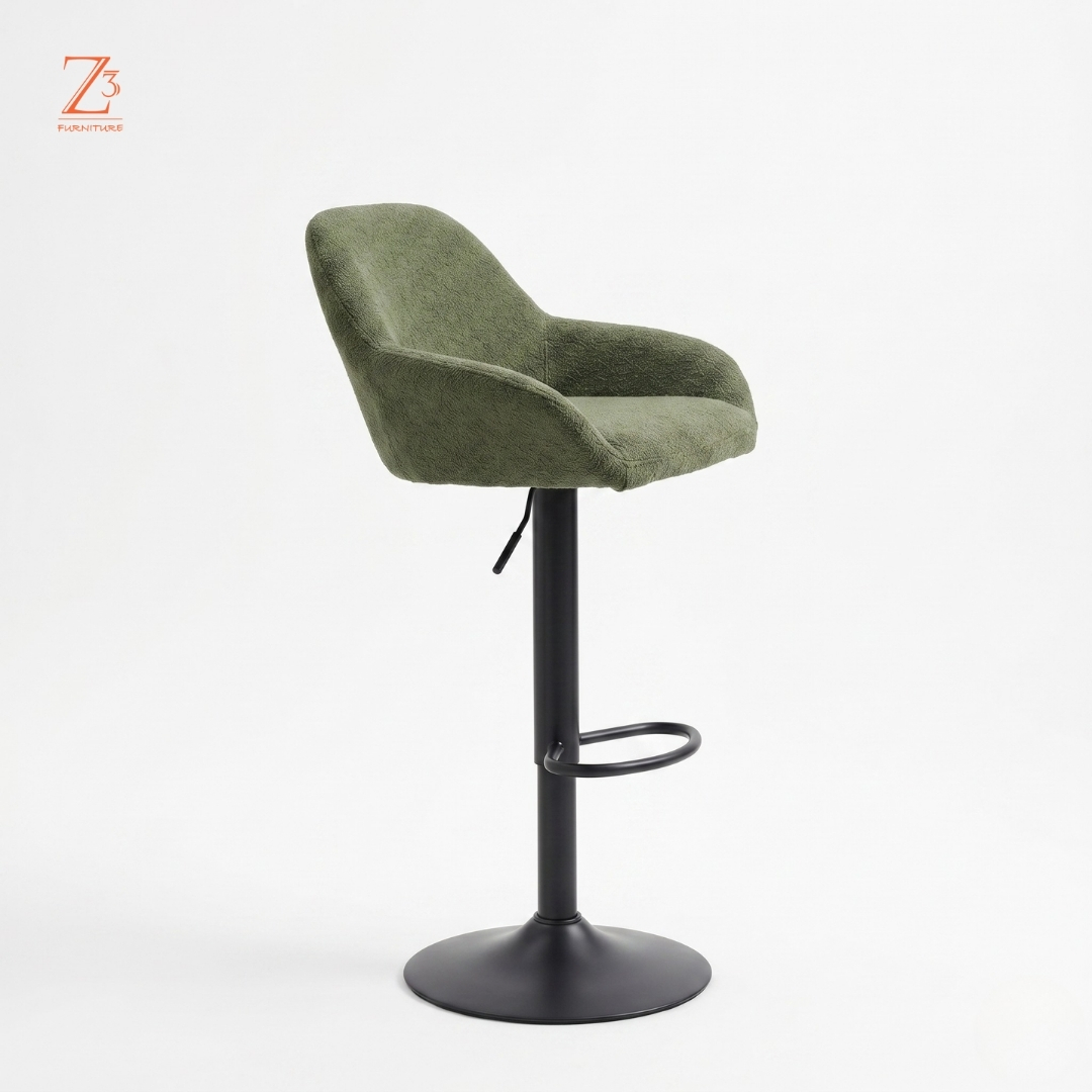EmeraldNest Adjustable Bar Chair – Forest Green zcube Furniture 1