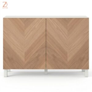 Herringbone Oak Side Board Storage Cabinet z cube Furniture 3