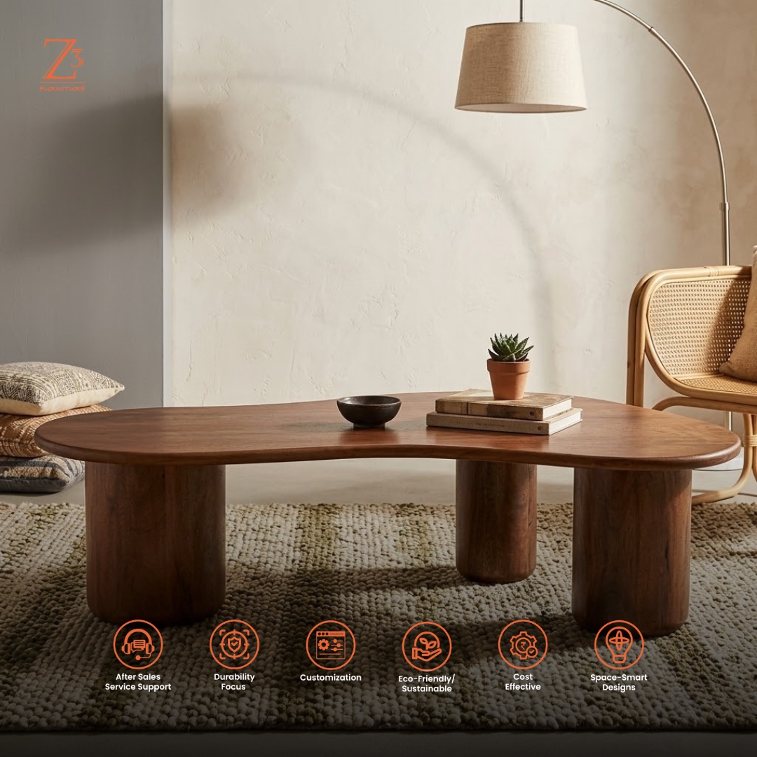 HimaCraft Solid Wood Coffee Table zcube Furniture 6