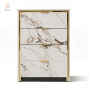 IvoryElite 4 Drawer Chest of Drawers – Luxe Cream zcube Furniture 1