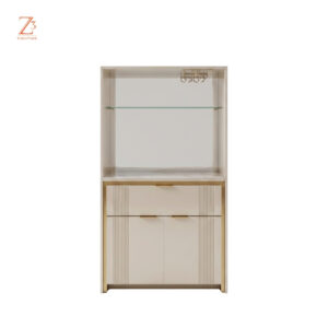 IvoryVault Luxe Bar Cabinet – Pearl Cream zcube Furniture 1