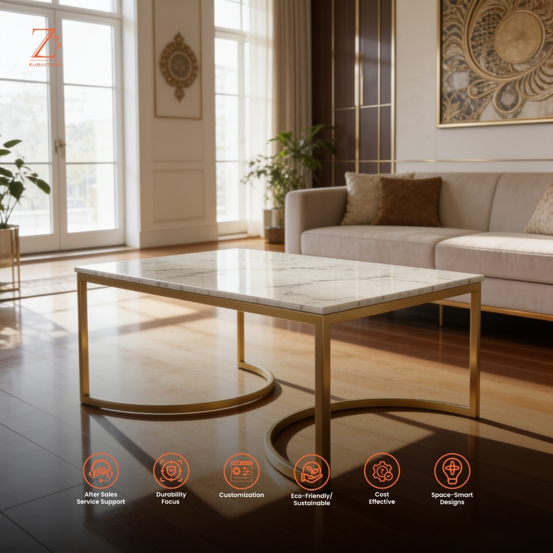 IvyMarble Luxe Coffee Table zcube Furniture 6