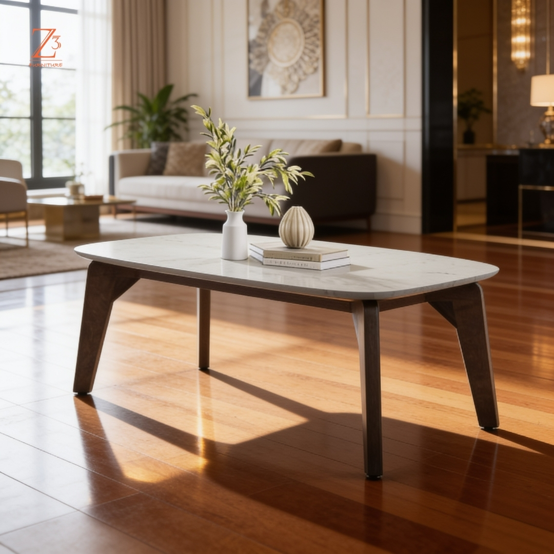 LunarCarrara Premium Coffee Table zcube Furniture 2
