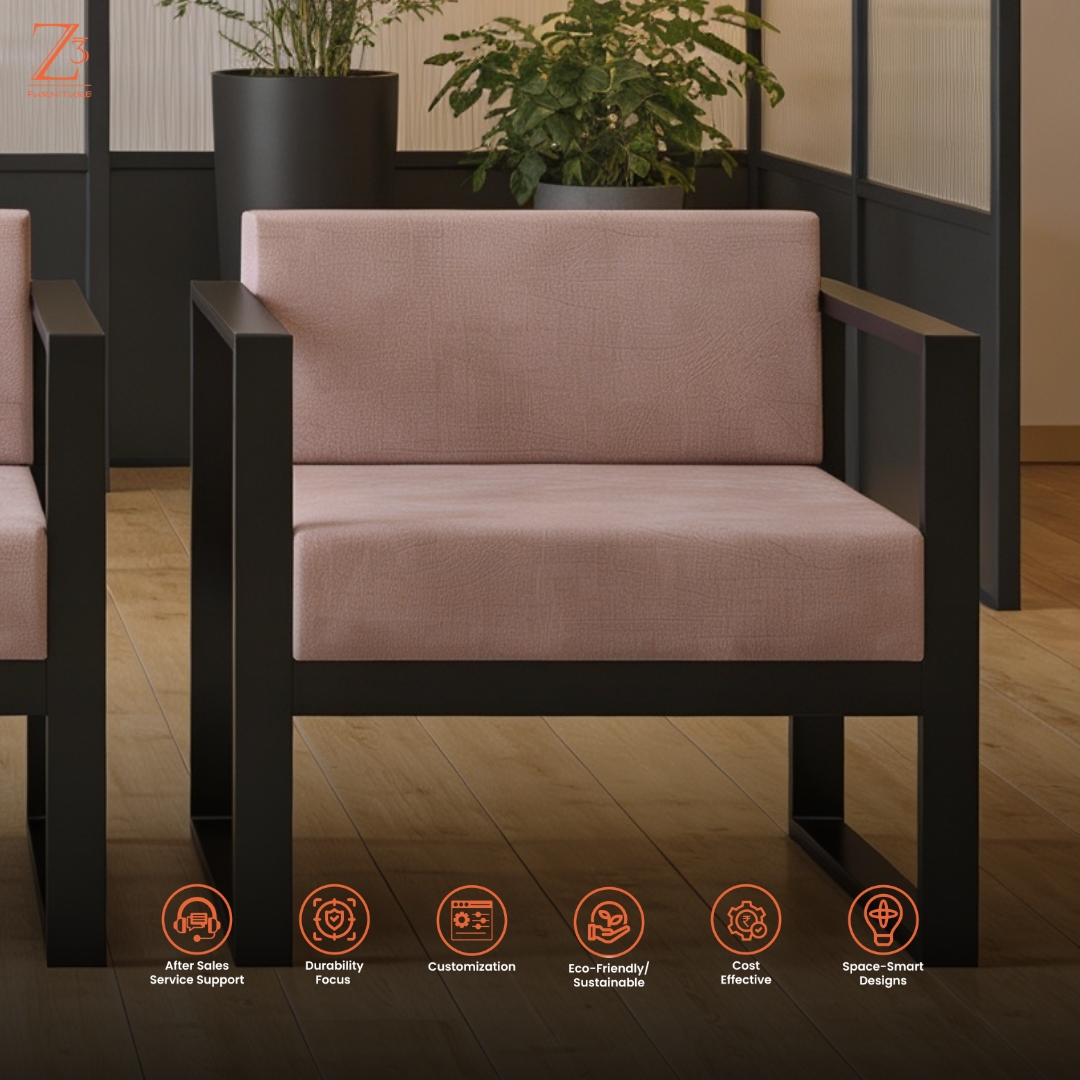 MetroLounge Metal Sofa Chair Z cube Furniture 6
