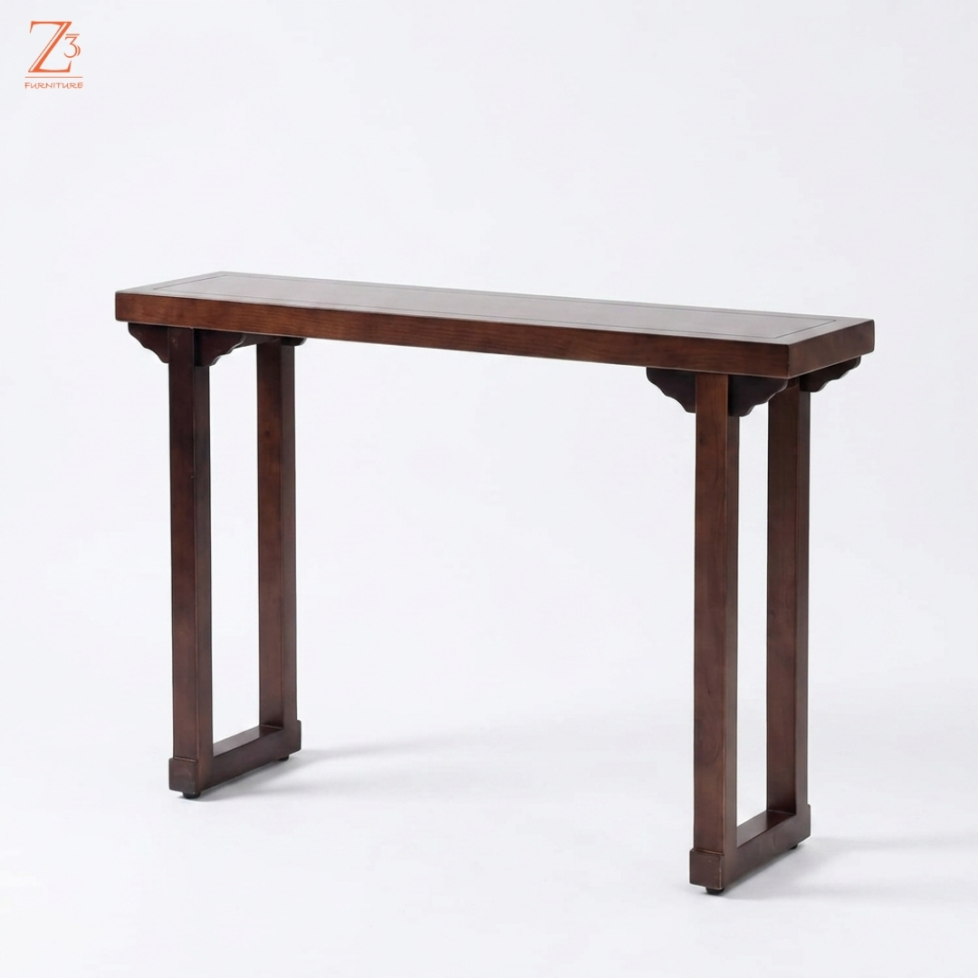 MidCentury Luxe Console Table Z cube Furniture 3