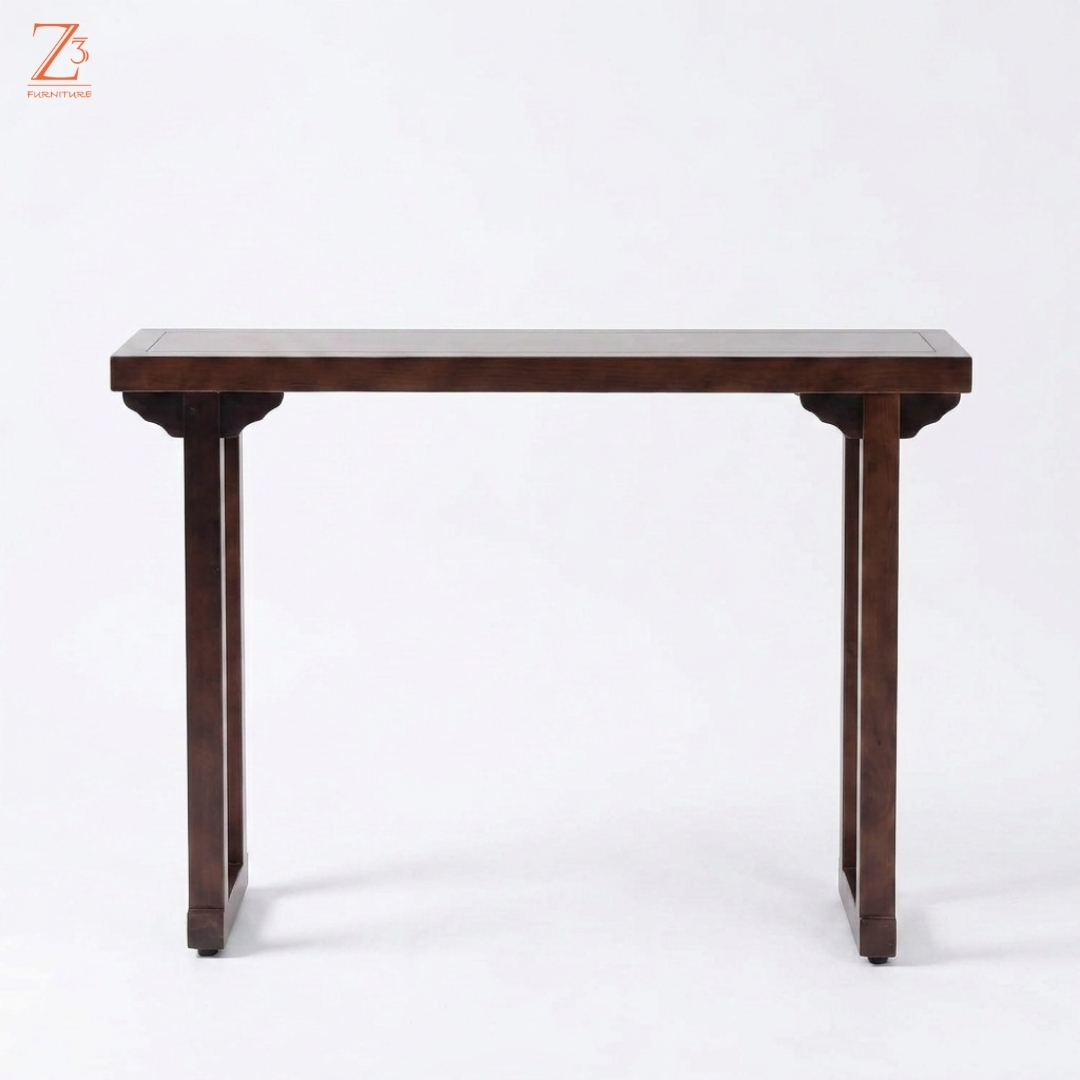 MidCentury Luxe Console Table Z cube Furniture 5